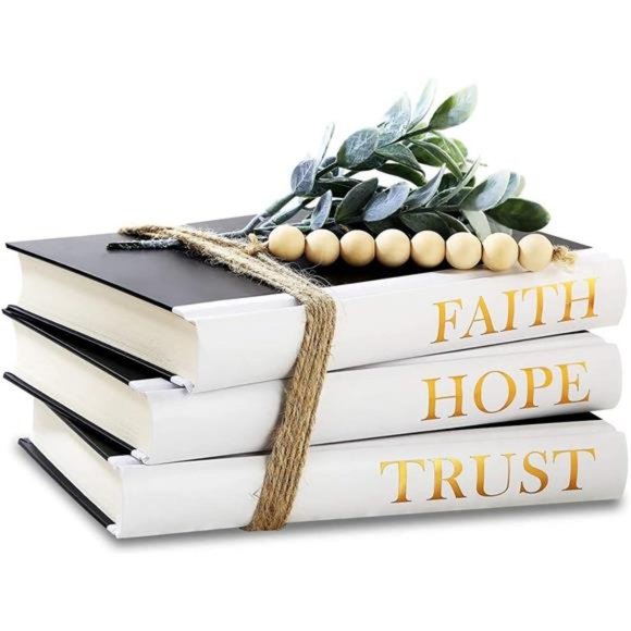 Decorative Hardcover Quote Books,Black and White Decoration Books, Stacked Books - Picture 6 of 7